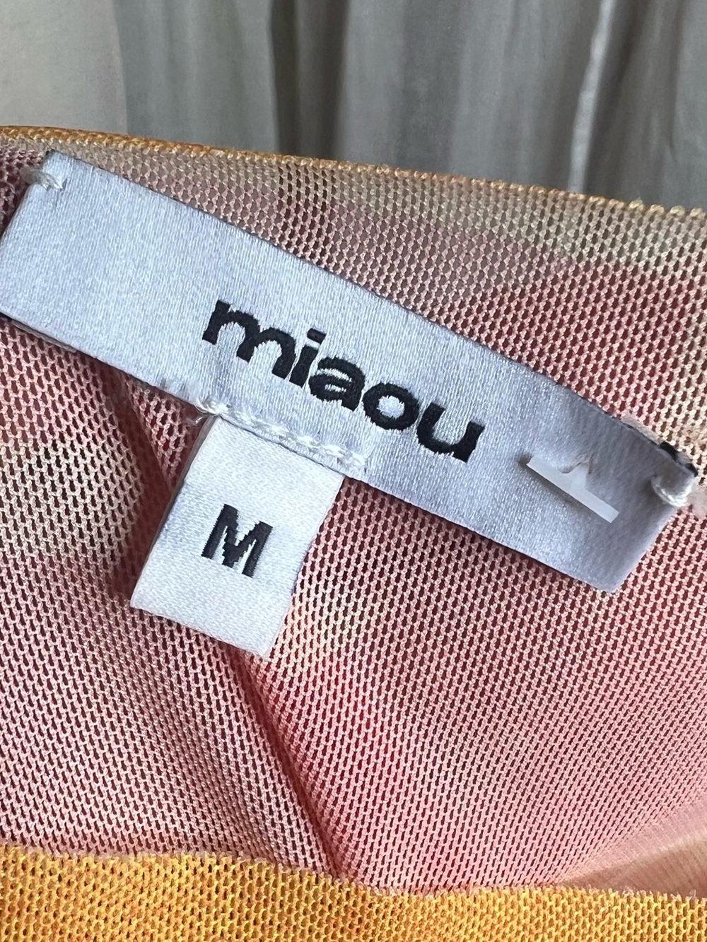 REVOLVE Miaou Orange Sofia Mesh Ruched Midi Dress - Picture 5 of 6